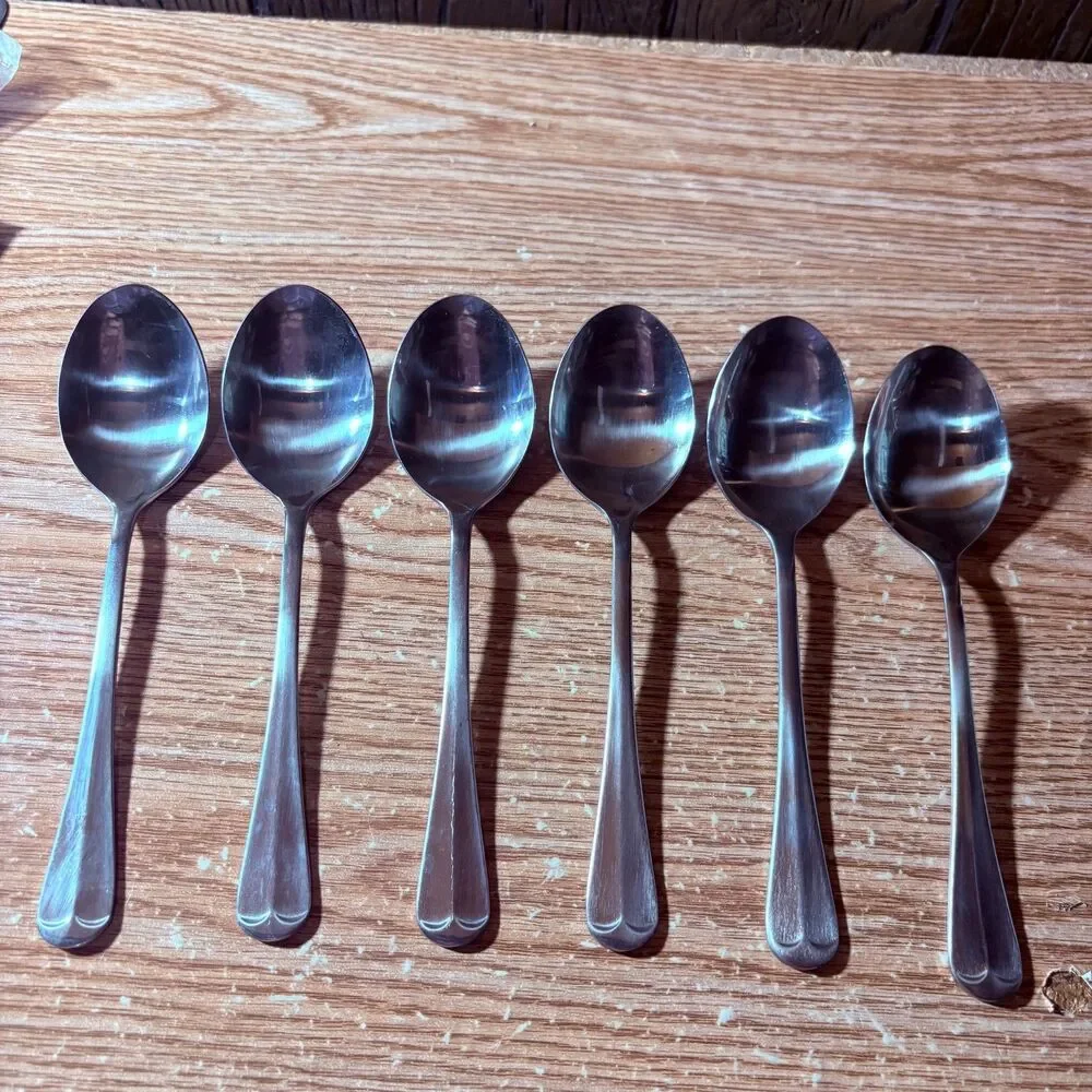 6 Teaspoons Oxford Hall Sagamore Japan Stainless Flatware Satin Steel